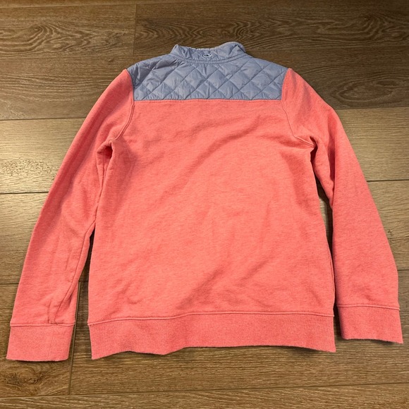 Vieyard Vines Quilted Kids Quilted Shep Shirt, Salmon Gray Pullover L 16 Classic - Picture 4 of 14